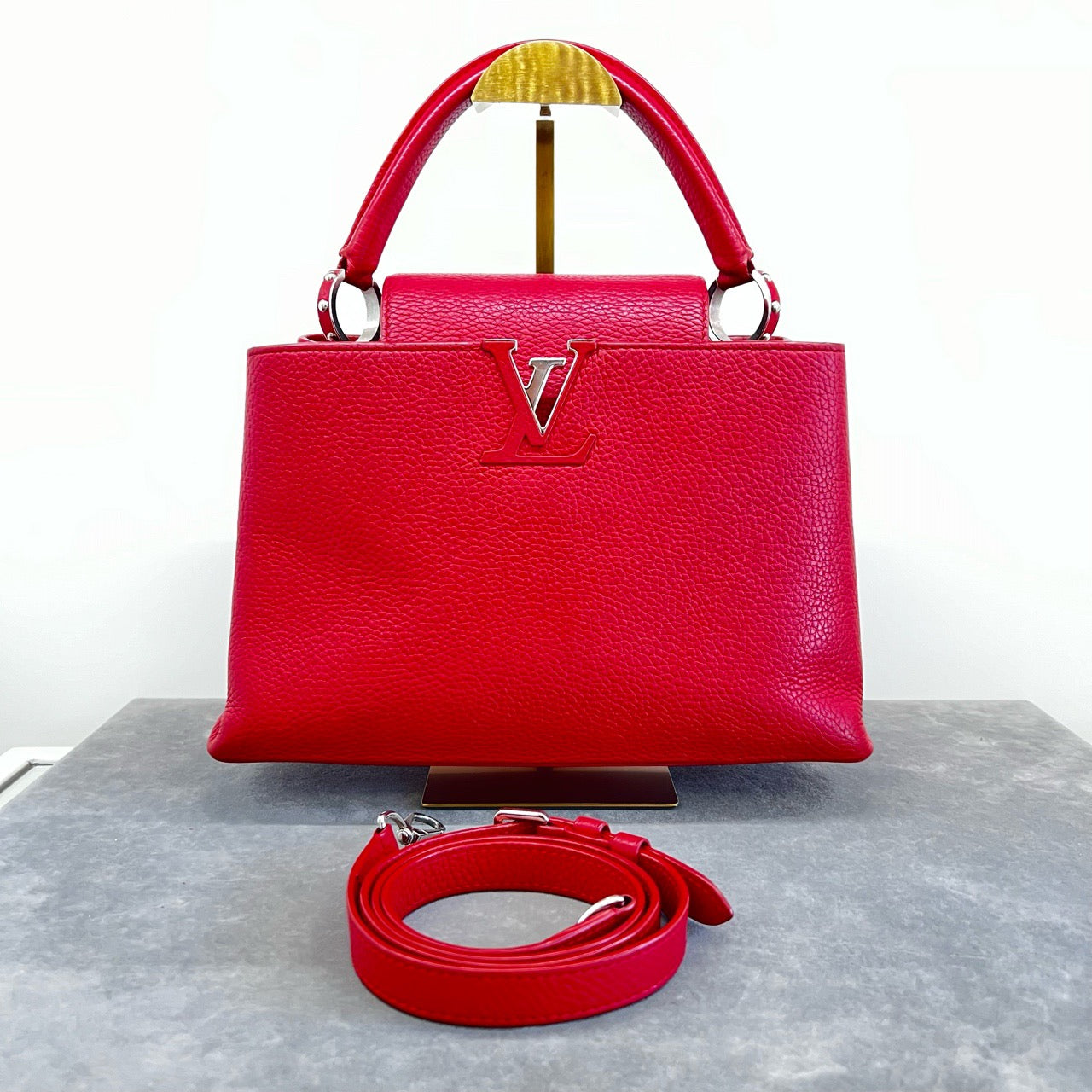 LV Capucines Red Medium Lady Bag ~