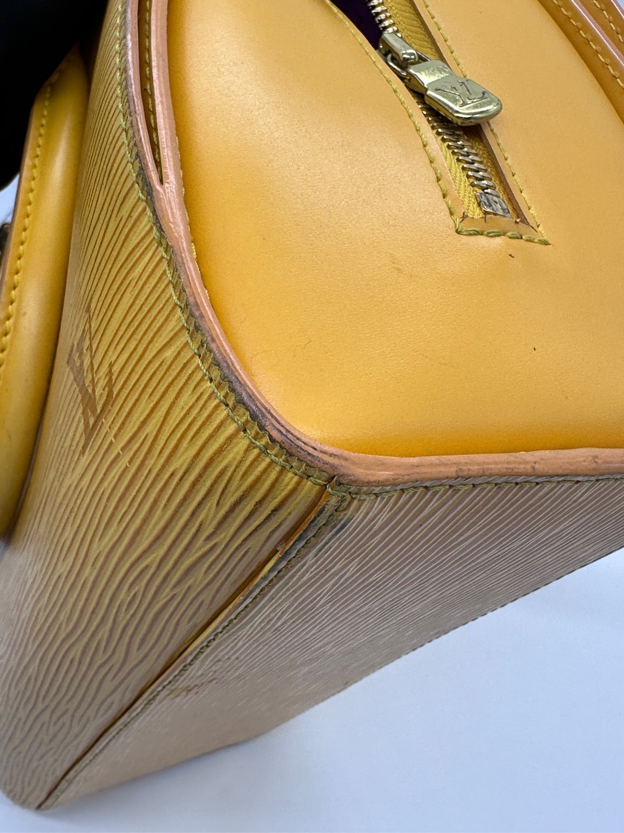 Louis Vuitton Yellow Water Ripple Cowhide Tote Medium Pontneuf