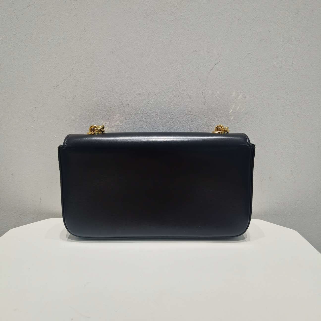 Celine Triomphe Black Gold Chain Shoulder Bag