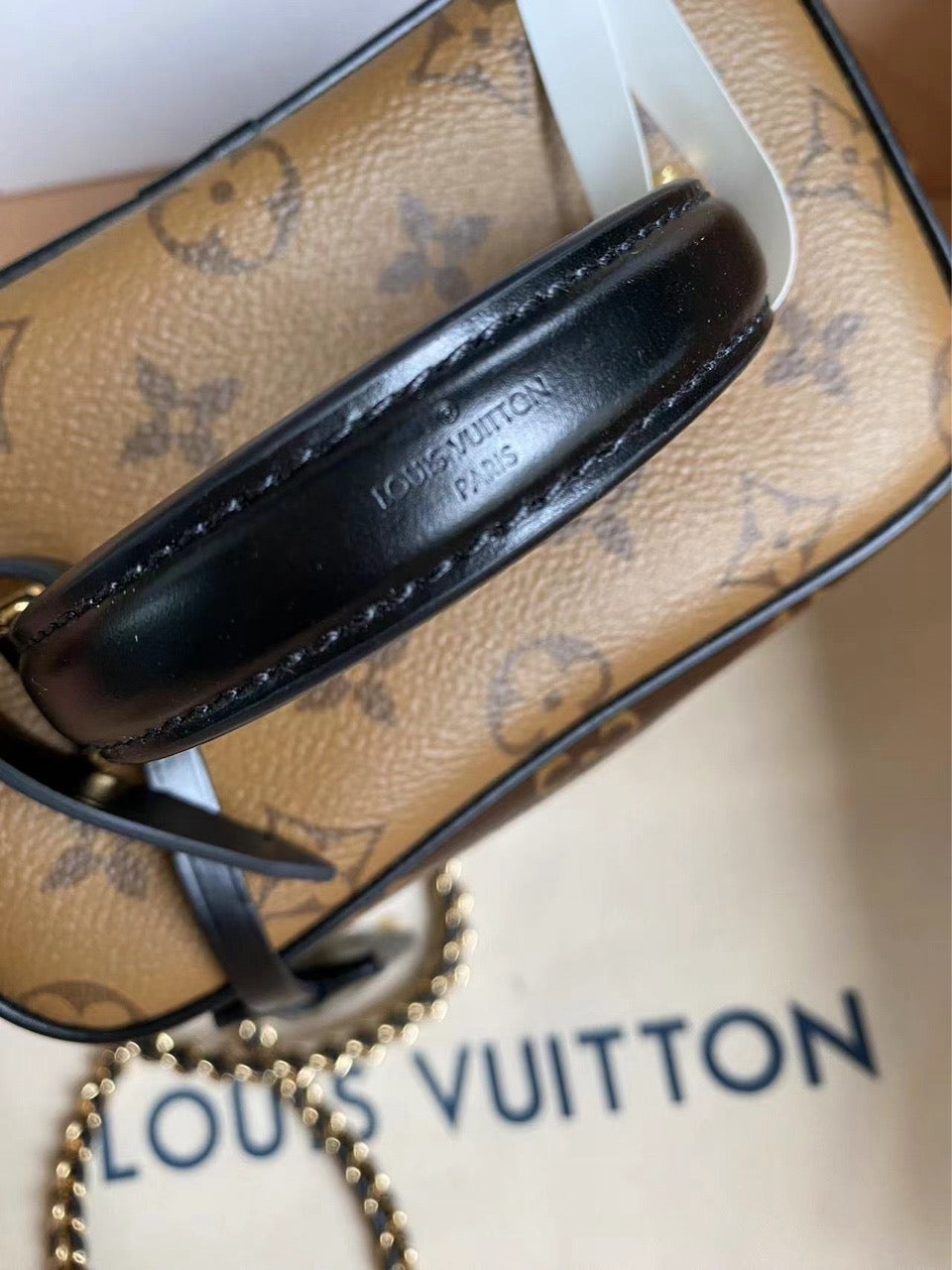 24-year-old unused new complete LV/Louis Vuitton Vanity versatile portable old-fashioned chain handbag single shoulder