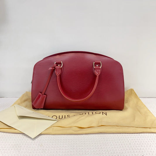 Louis Vuitton red water ripple handbag