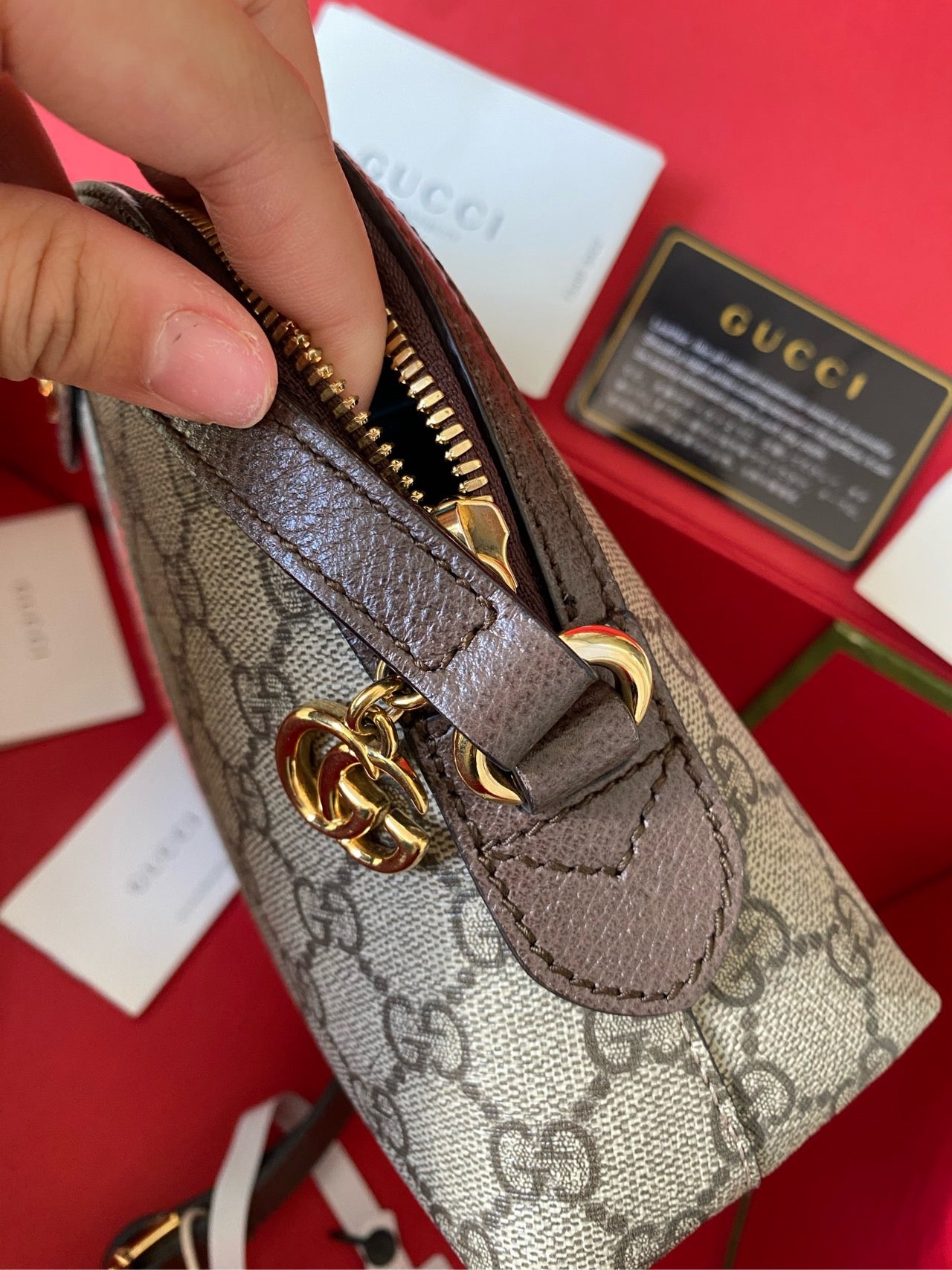 Gucci ophidia old flower shell bag small size in good condition