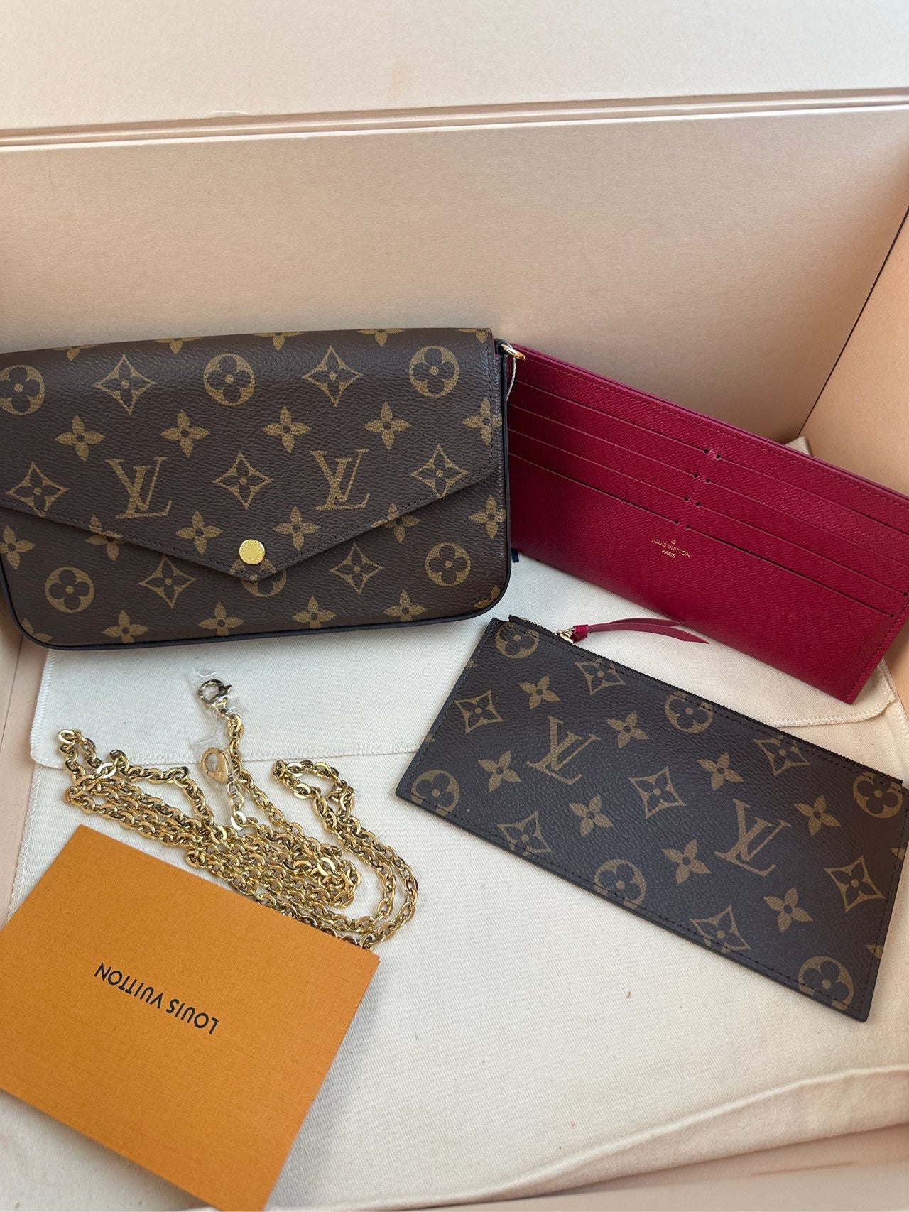 LV three-in-one, new velvet interior, brand-new 24th month ticket, ~