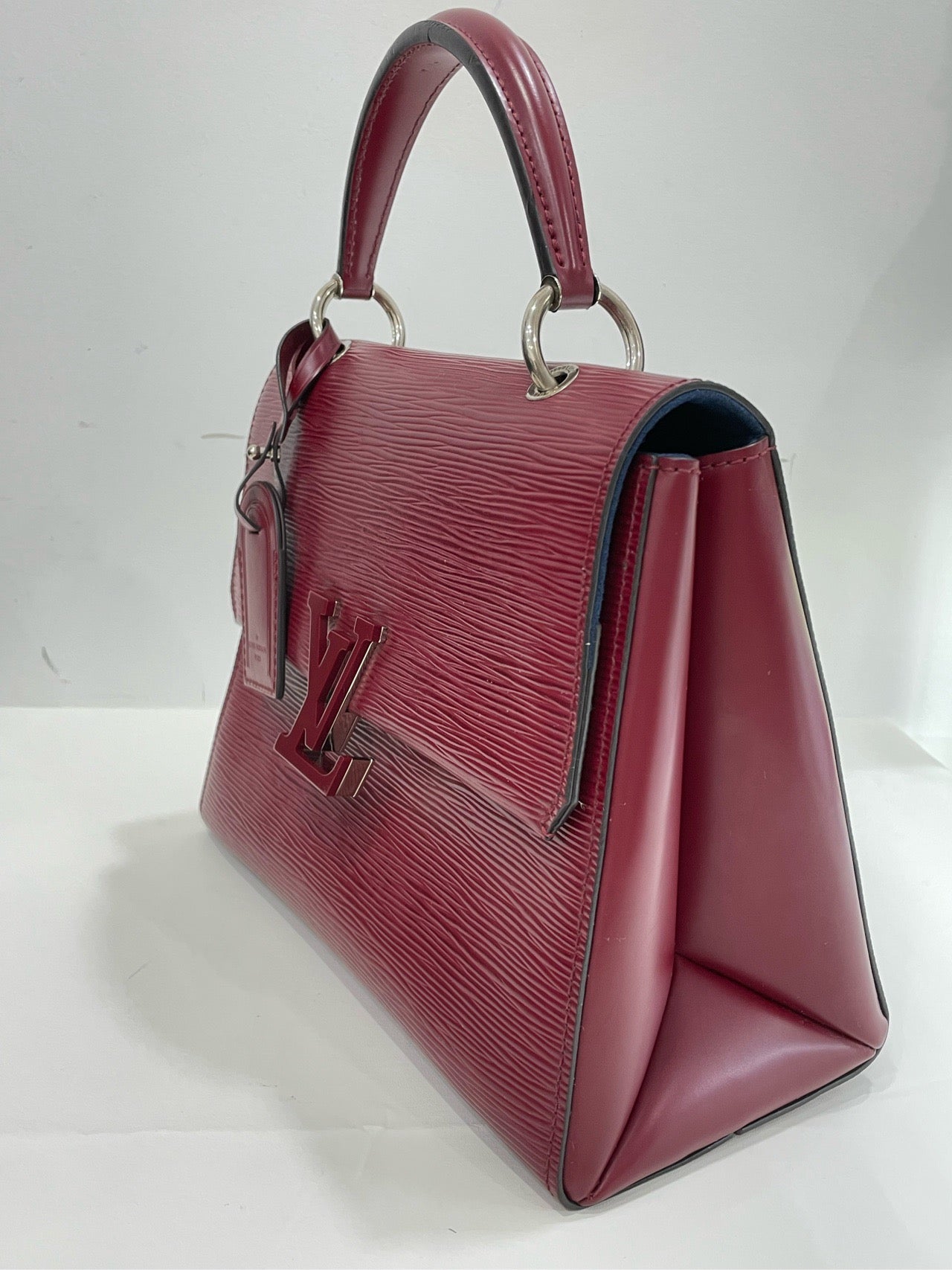 LV Grenelle small corrugated handbag wine red with shoulder strap