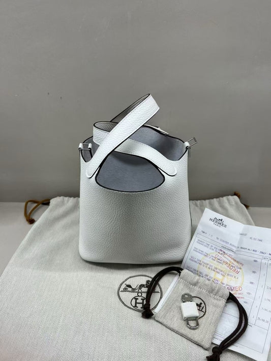 Hermes new white picotin 18 basket